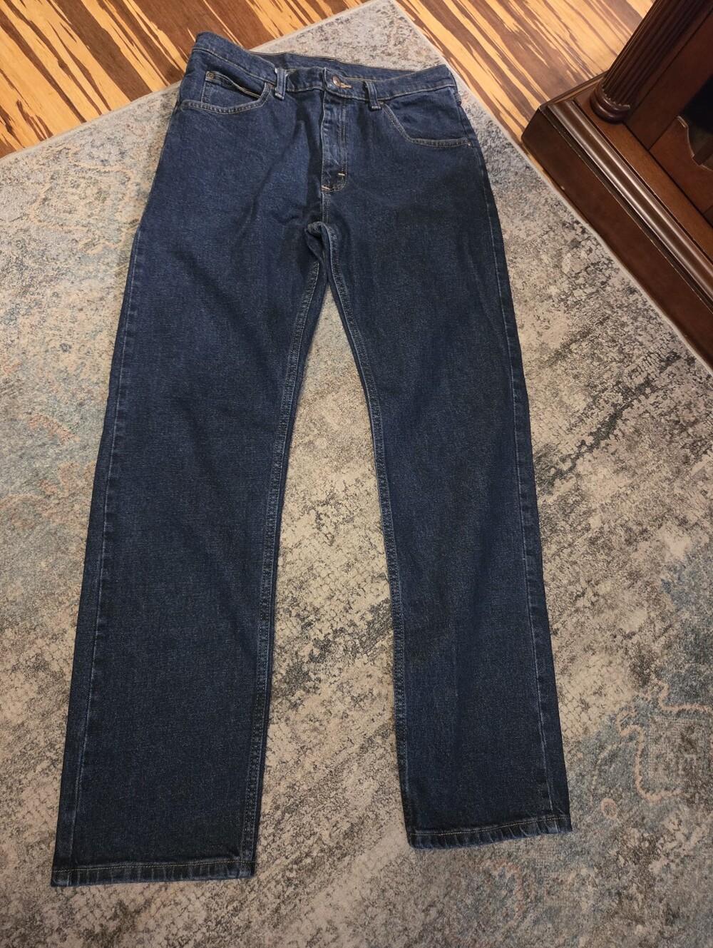 Wrangler Five Star Regular Fit Straight Leg Flex Jeans Dark Wash Men's 32x32